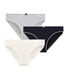 Trio slip ragazza in cotone stretch