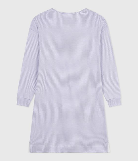 Ccamicia da notte in cotone a righe donna bianco SQUAW/ MARSHMALLOW