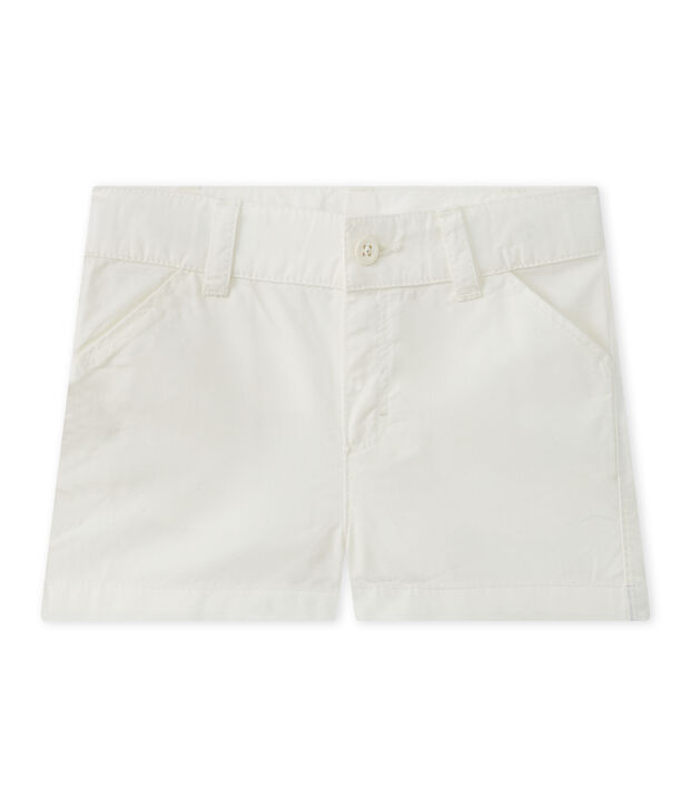 Pantaloncino beb&egrave; bambino in cotone bianco