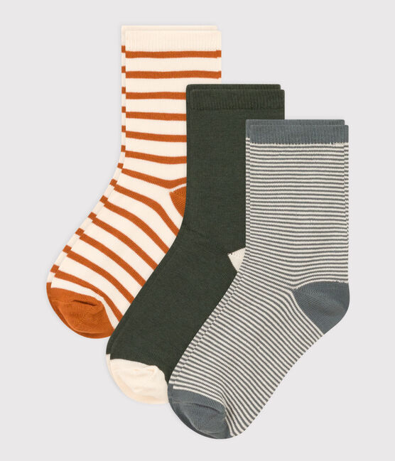 Confezione da 3 paia di calzini millerighe bambino unisex variante 1