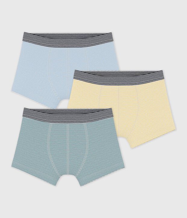 Set di boxer in cotone a righe bambino multicolore
