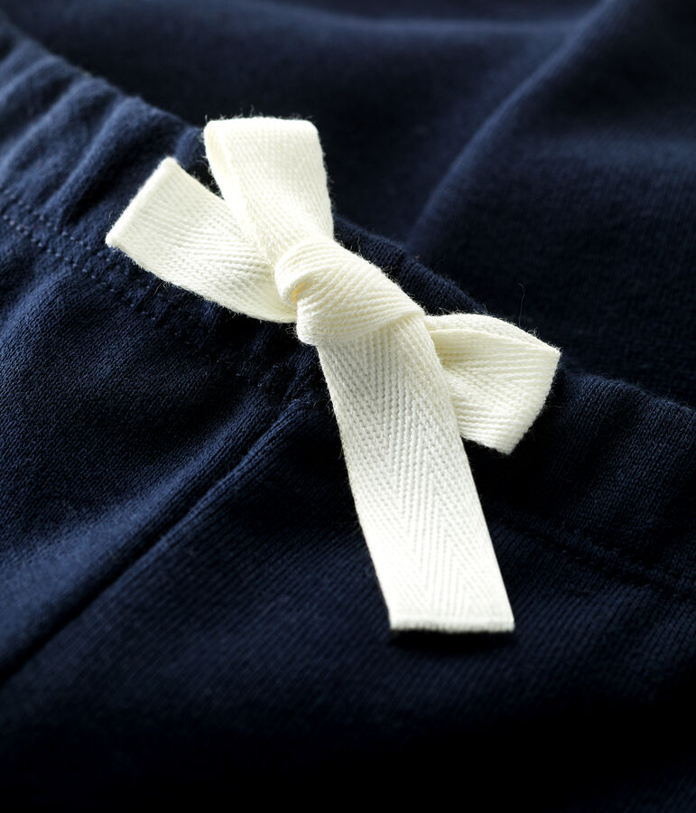 Pantaloni beb&egrave; in tessuto felpato blu SMOKING