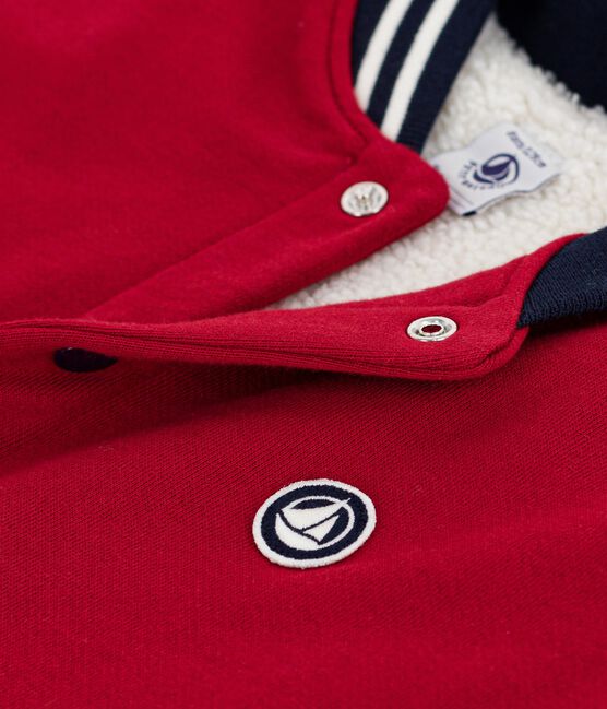 Giacca stile teddy in sherpa tinta unita bambino AMARANTE
