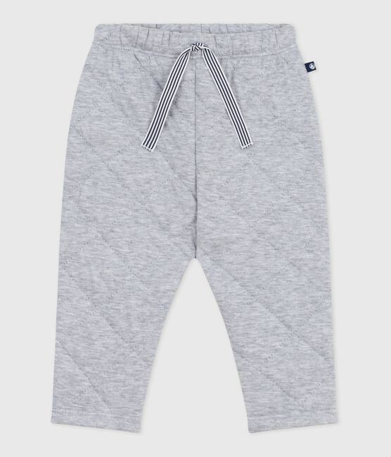 Pantaloni in cotone spesso tinta unita neonato grigio FUMEE CHINE