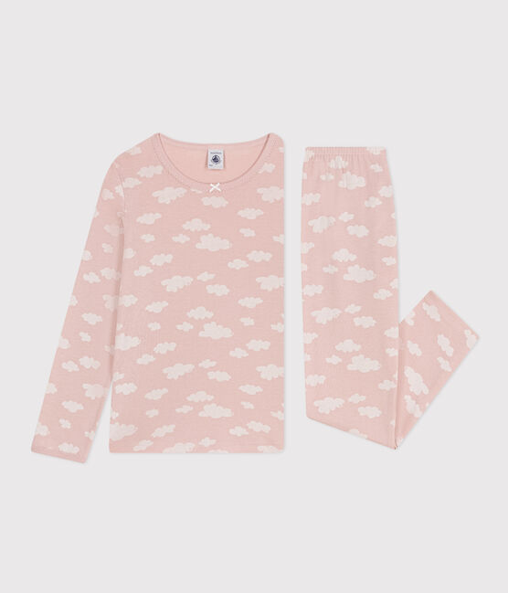 Pigiama bambino fantasia nuvole in cotone SALINE/ MARSHMALLOW
