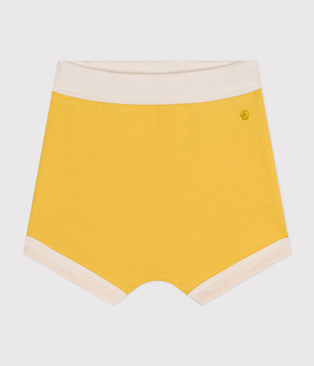 Shorts in tessuto felpato leggero beb&egrave; giallo