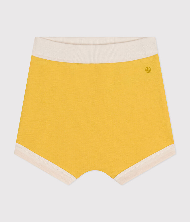 Shorts in tessuto felpato leggero beb&egrave; giallo
