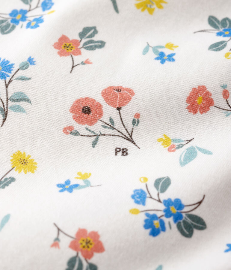 Abito senza maniche in cotone bambina bianco/multicolore