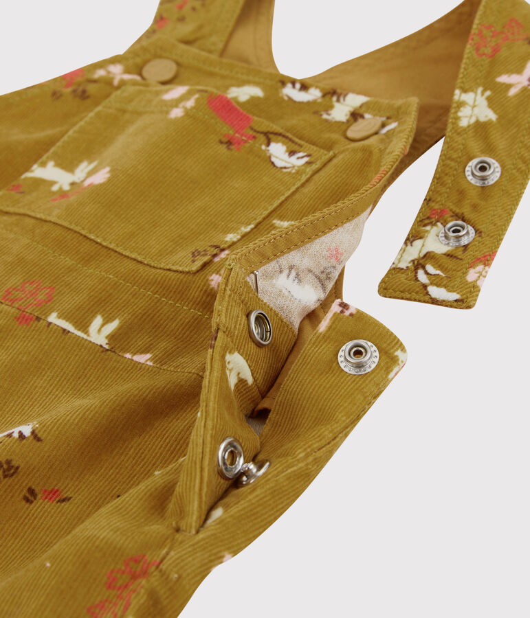 Salopette in velluto beb&egrave;. giallo/multicolore