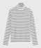 Dolcevita iconico in cotone a righe Donna bianco MARSHMALLOW/blu SMOKING