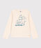 T-shirt maniche lunghe in cotone bambina ecru AVALANCHE