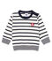 T-shirt a manica lunga bebè maschio a righe marinare bianco MARSHMALLOW/blu SMOKING CN