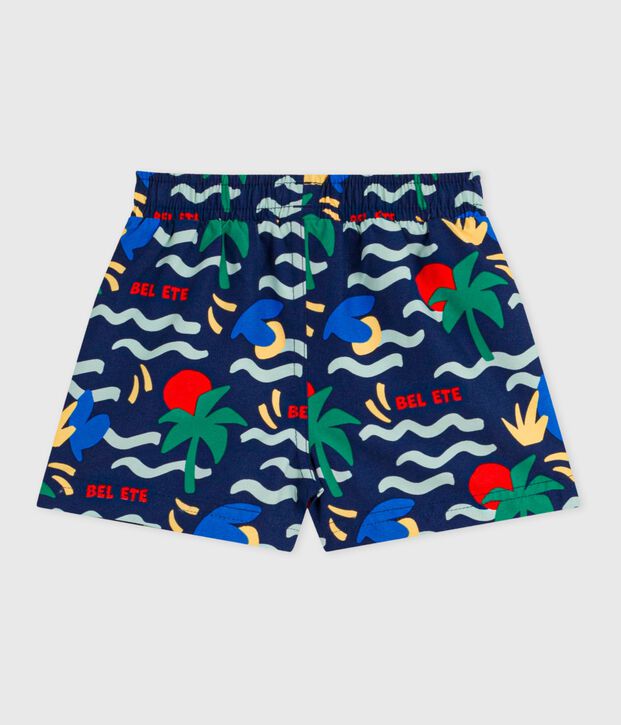 Shorts da bagno con stampa neonato blu/multicolore