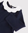 Blusa a manica lunga bebè femmina blu SMOKING