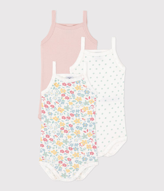 Set di 3 body a fiori con spalline in cotone  variante 1