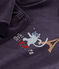 Pigiama Parigi bambino unisex in ciniglia blu SMOKING