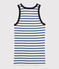 Canottiera iconica in cotone Donna bianco MARSHMALLOW/blu SURF