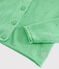 Cardigan tricot in cotone bambina verde ALOEVERA