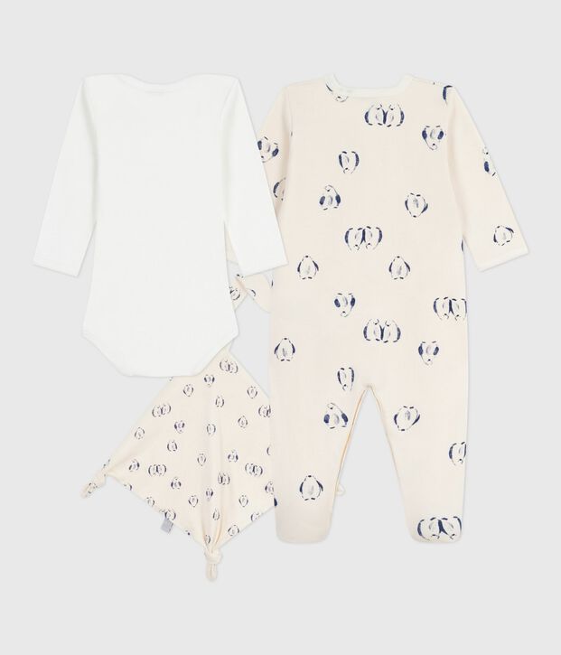 Set regalo in ciniglia con stampa a fiori neonato multicolore