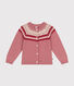 Cardigan in maglia jacquard di lana e cotone bambina