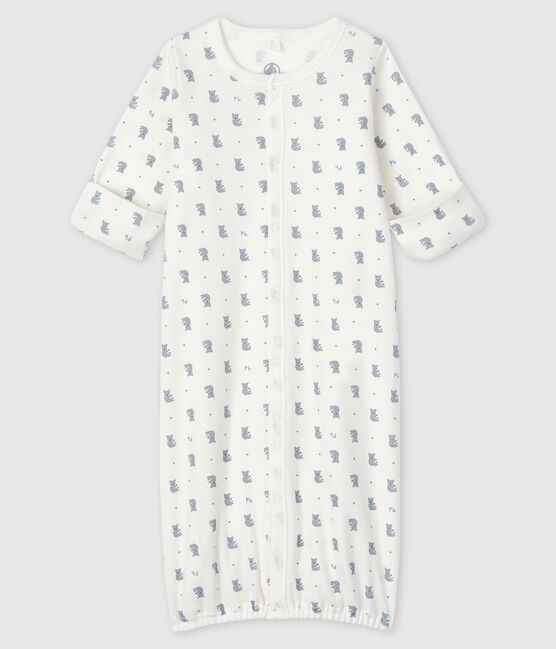 Combisac da neonato fantasia koala a costine bianco MARSHMALLOW/bianco MULTICO