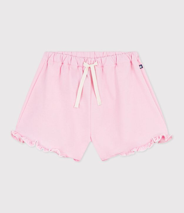 Shorts in cotone tinta unita bambina MARQUISE