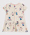 Abito a maniche corte in jersey sottile neonato beige MONTELIMAR/bianco MULTICO