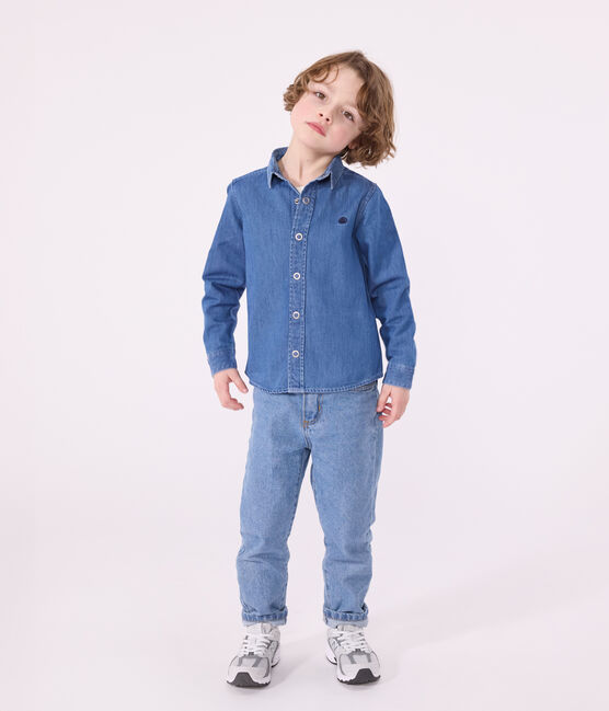 Camicia bambino in denim leggero DENIM CLAIR A0BBD01 Petit Bateau