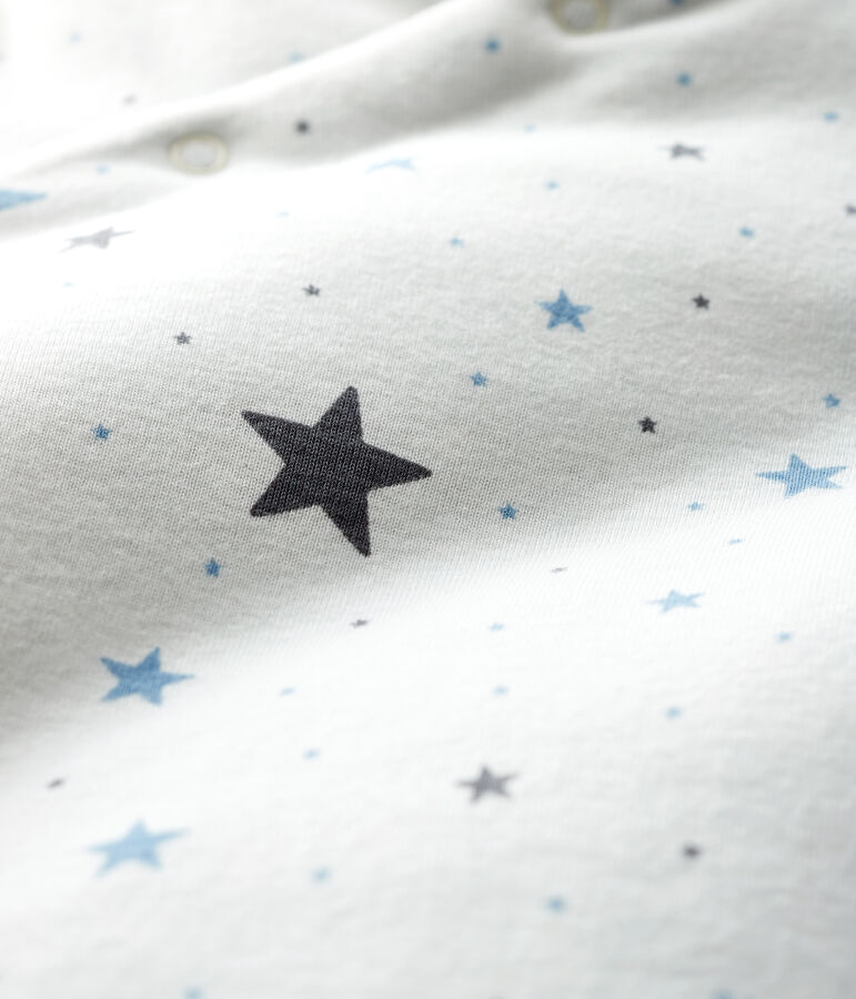 Tutina lunga a coste bimba bianco/grigio