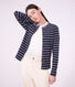 Cardigan in cotone a righe donna