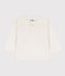 T-shirt maniche lunghe bebè in cotone bianco MARSHMALLOW