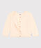 Cardigan in cotone bambina ecru AVALANCHE