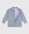 Giacca in cotone a righe bambino blu/bianco