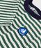 T-shirt a maniche lunghe in cotone a righe bambino verde WILLOW/ MONTELIMAR:WILLOW/ MONTELIMAR
