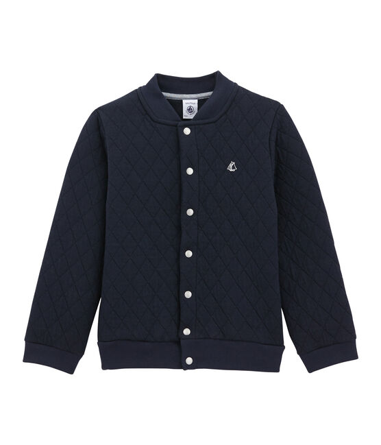 Cardigan in tubique matelassé blu SMOKING