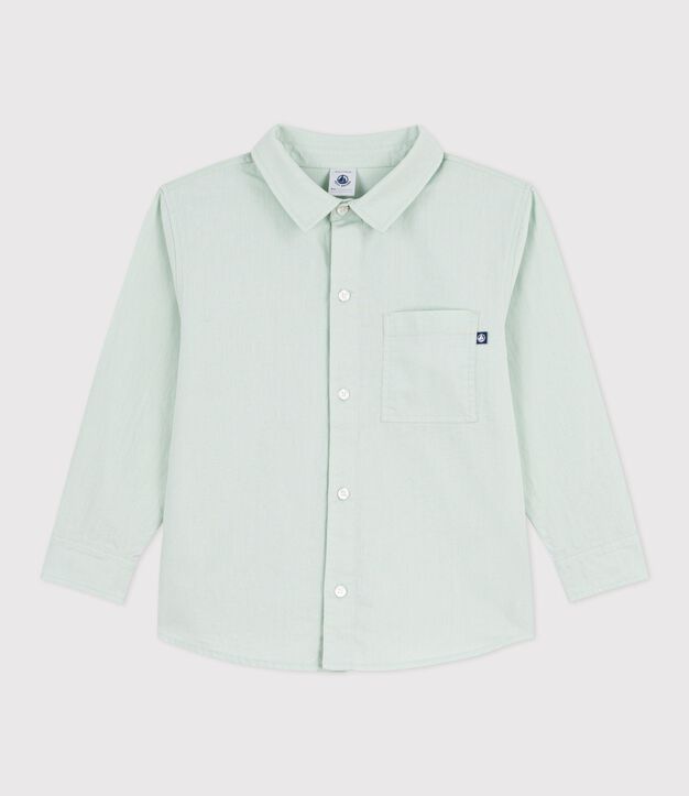 Camicia a maniche lunghe in cotone tinta unita bambino SPRAY
