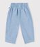 Pantaloni in chambray neonata blu