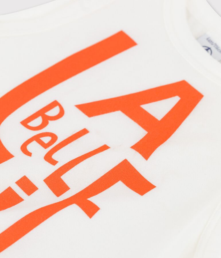 Canottiera in cotone bambina bianco