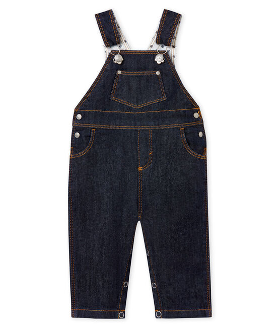 Salopette lunga bebè unisex in jeans blu Jean