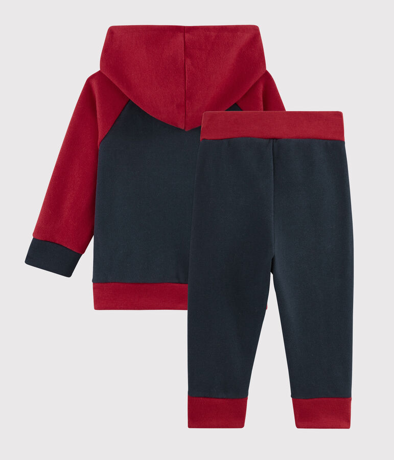 Completo due pezzi beb&egrave; maschio blu/multicolore