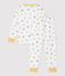 Pigiama bambina/bambino fantasia animali in molleton bianco MARSHMALLOW/bianco MULTICO