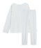 Pigiama bambina a costine bianco MARSHMALLOW/blu CONTES