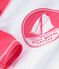 T-shirt anti-UV UPF 50+ bambina e bambino bianco MARSHMALLOW/rosa CUPCAKE