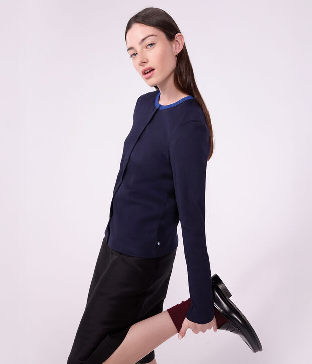 Cardigan in cotone tinta unita donna SMOKING