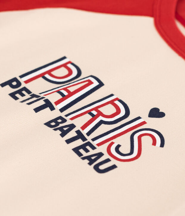 Maglia in leggero tessuto felpato bambino rosso/rosso