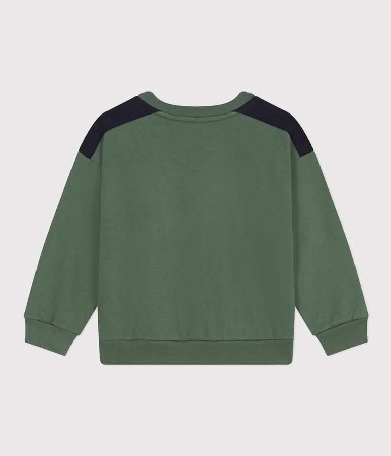 Maglia in tessuto felpato bambino verde