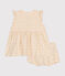 Abito senza maniche con bloomer in jersey leggero neonato bianco AVALANCHE/ MULTICO