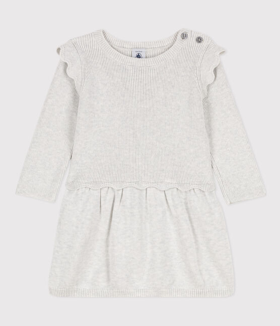 Abito in lana e cotone bebè. beige MONTELIMAR CHINE