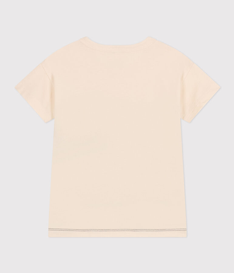 T-shirt bambino in jersey bianco AVALANCHE/ MULTICO