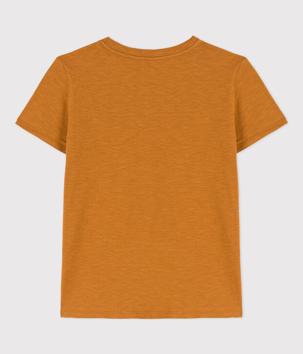 T-shirt LE DROIT girocollo in cotone donna marrone